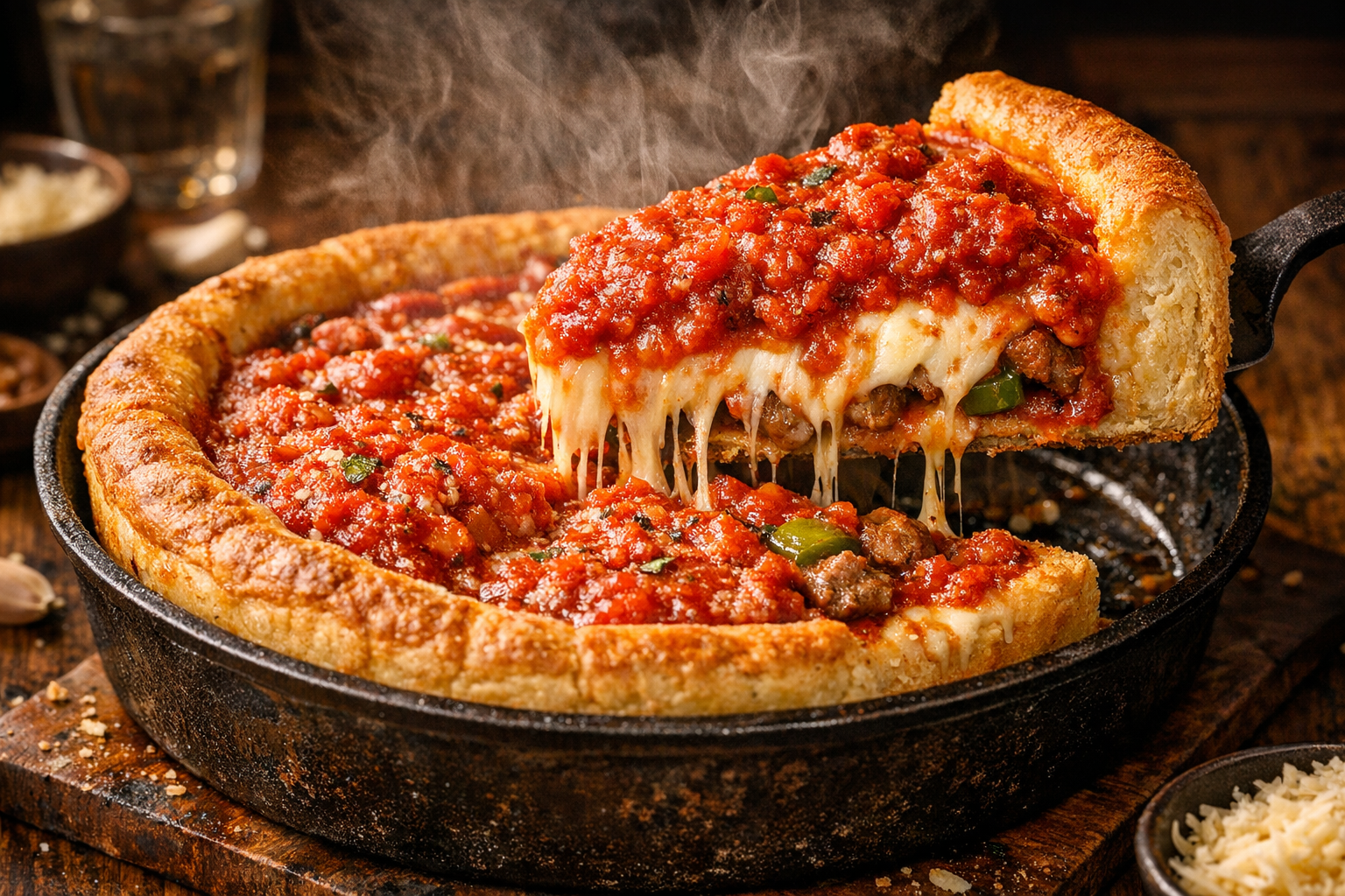 Deep dish pizza delivery